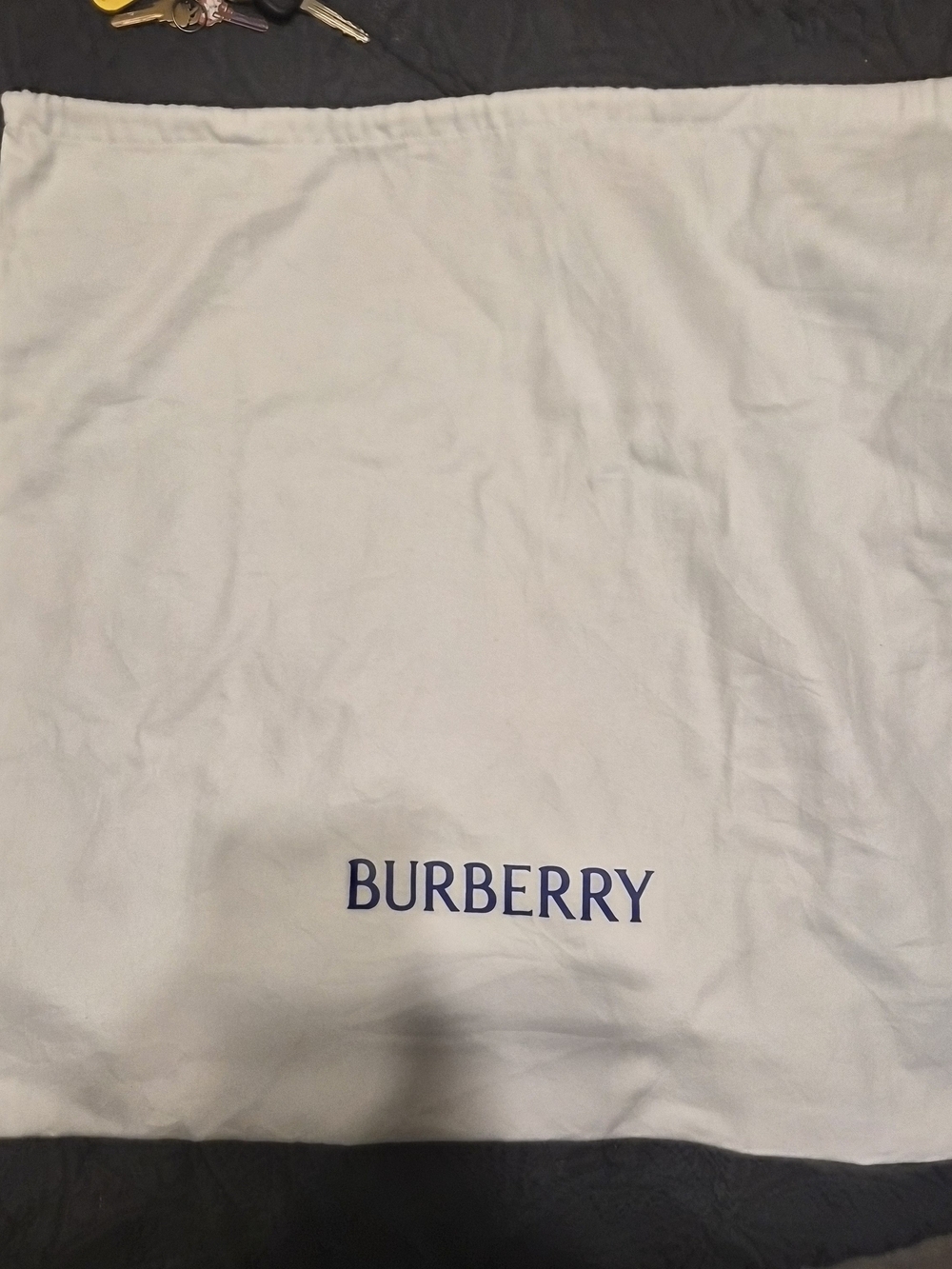 Large Burberry Cream Cotton Handbag Dust Bag - 23" x 24"